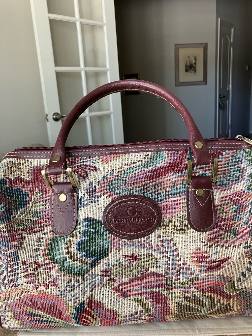 American Flyer Tapestry Travel Bag